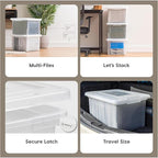 IRIS USA File Box, Plastic File Organizer - Image 3
