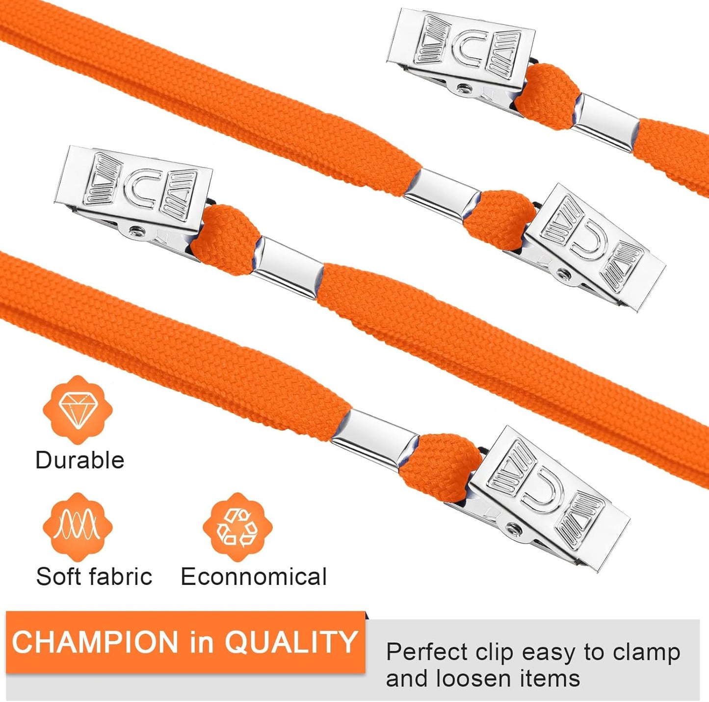 Marspark Lanyards Bulk with Clip Flat Neck Lanyard Badge Lanyard with Swivel Hook Lanyards for ID Cards Holder