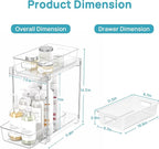 Vtopmart 2 Pack Higher Bathroom Organizer, 2 Tier White Under Sink Organizers - Image 2