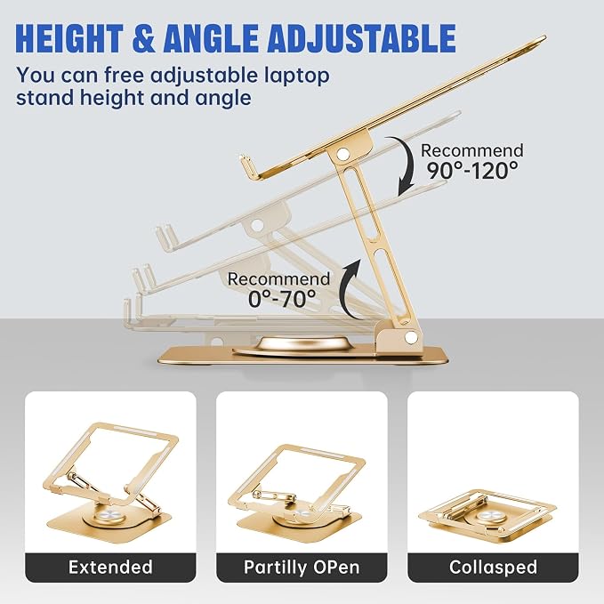 JOYEKY Laptop Stand for Desk, Adjustable Computer Stand - Image 4