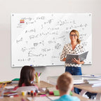 MaxGear Glass Whiteboard Wall Mounted, Frameless Magnetic Dry Erase Board - Image 8