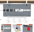 Univivi No Drill Under Desk Cable Management Tray, Clamp/Screw Mount Desk Cable - Image 2