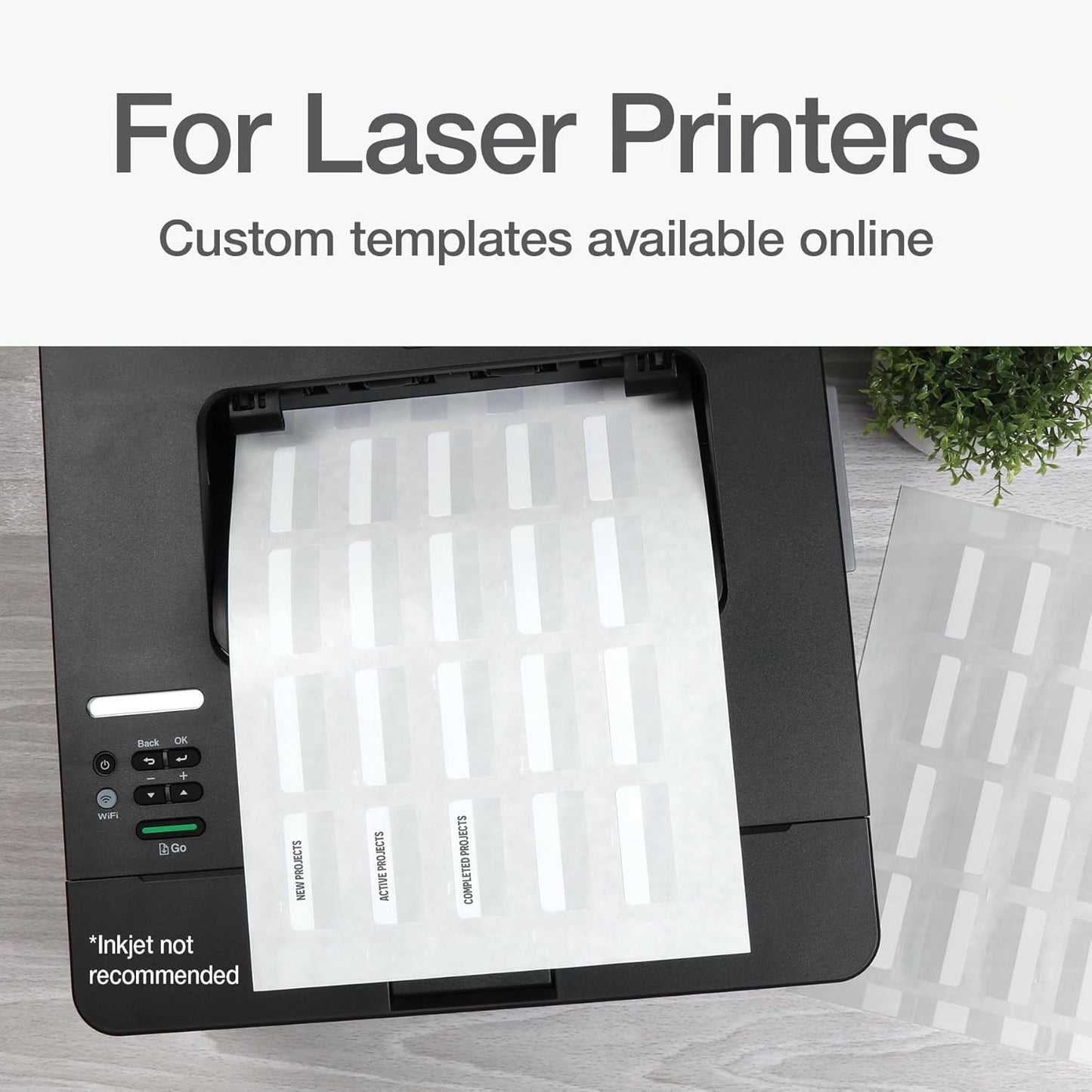 Redi-Tag Laser Printable Tabs, Permanent Index Tabs, Customizable Adhesive Labels, White, 2" x 0.875", 300 Per Pack (B39170)
