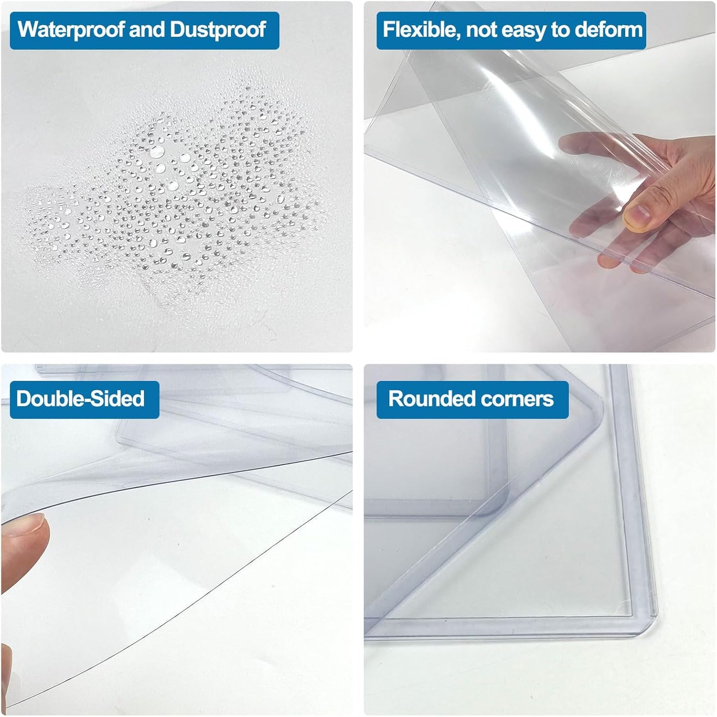 11" x 17" Hard Plastic Sheet Protectors, Menu Rigid Print Protectors, Clear Certificate Waterproof Protectors, Paper Sleeves Photo Plastic Sleeves Document Holder, Birth Certificate Protector (5 Pack)