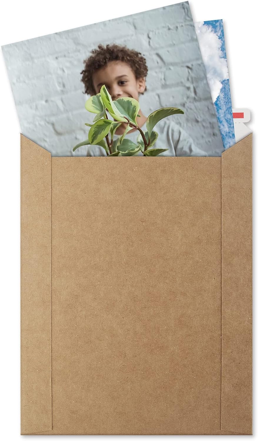 ValBox 6x8 Self Seal Photo Document Mailers 25 Pack Stay Flat Brown Cardboard Envelopes, 6.25 x 8.25 Inches