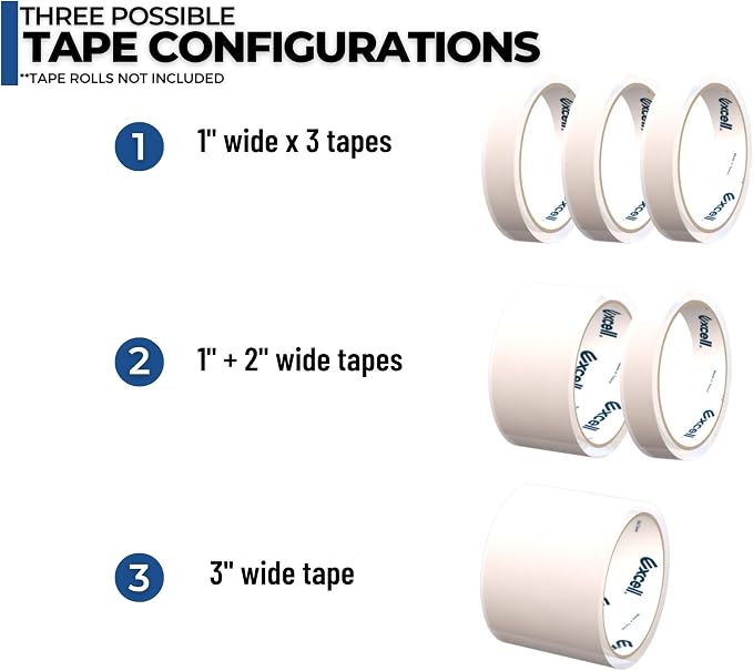 ICO by Excell Triple Premium Extra Wide Metal Multi-Rolls Desktop Tape Dispenser - Image 4