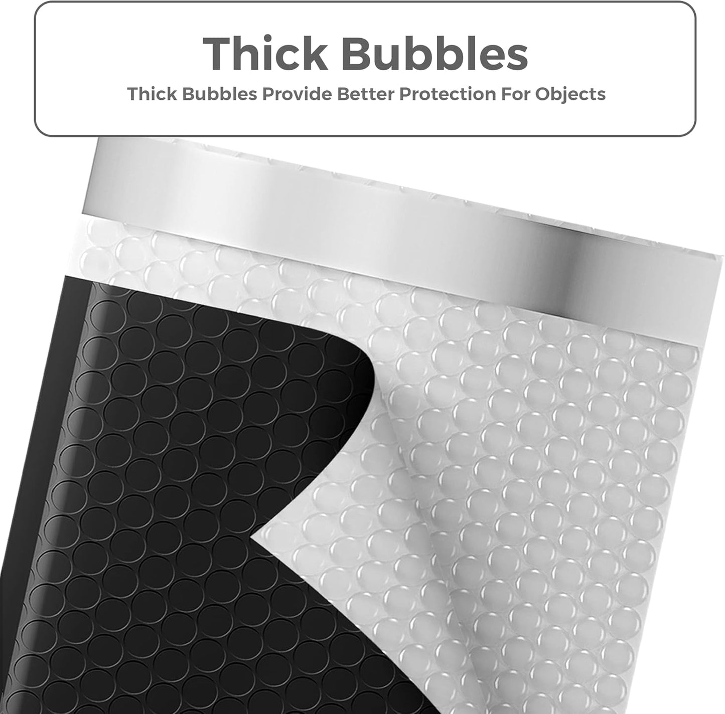 Metronic Bubble Mailer 8.5X12 Inch Black 100 Pack,Waterproof Padded Envelopes,Self-Seal Bubble Mailers Cushioning Bubble Envelopes for Shipping,Jewelry Makeup Supplies, Packaging Bulk