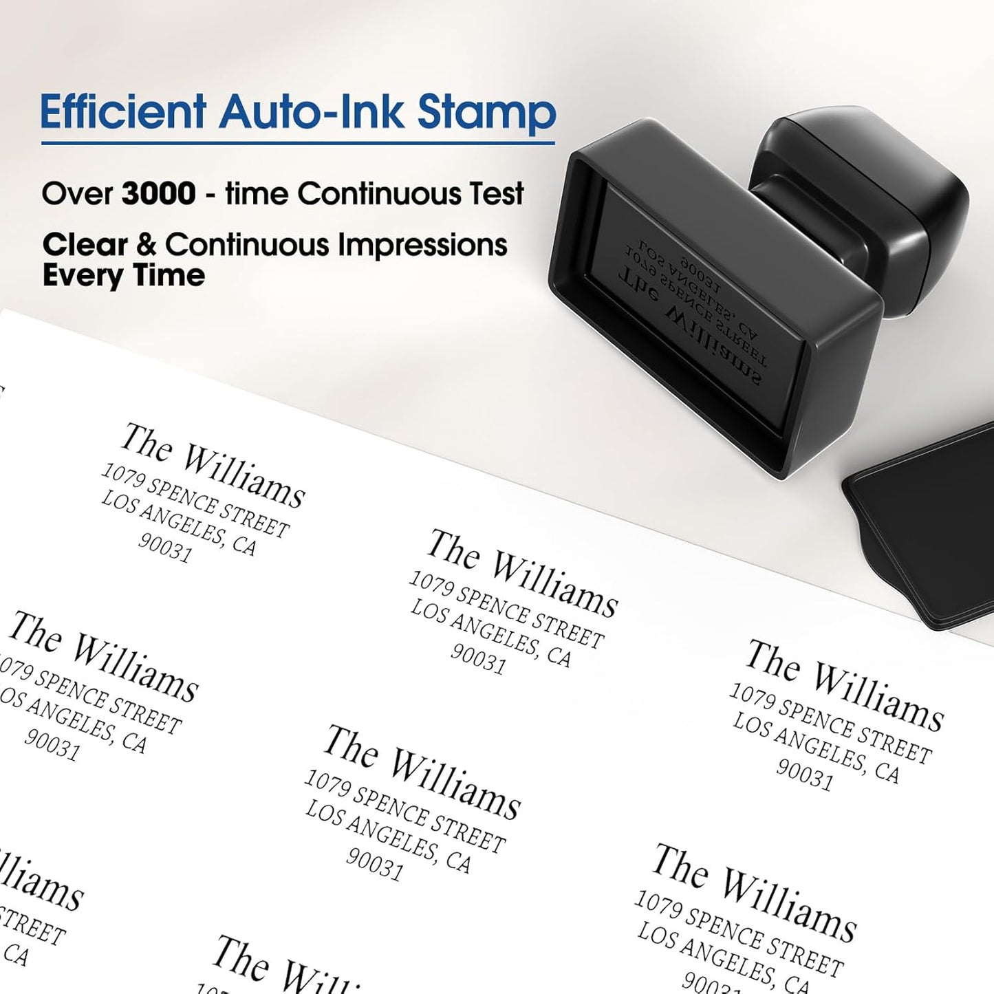 Personalized Self-Inking Address Stamp, Custom Return Address Stamp with Clear, Consistent Impressions & Effortless Stamping