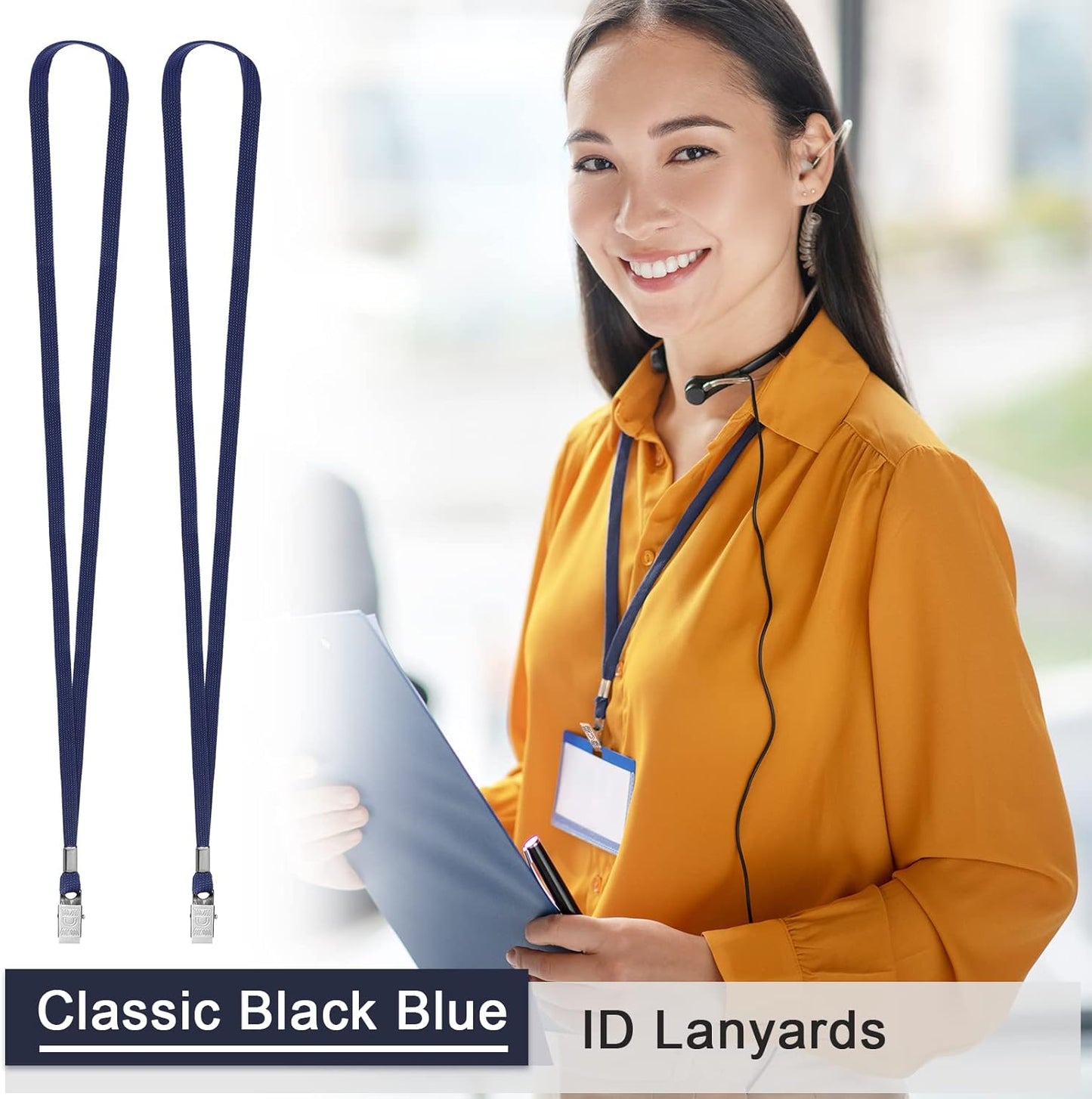 Marspark Lanyards Bulk with Clip Flat Neck Lanyard Badge Lanyard with Swivel Hook Lanyards for ID Cards Holder