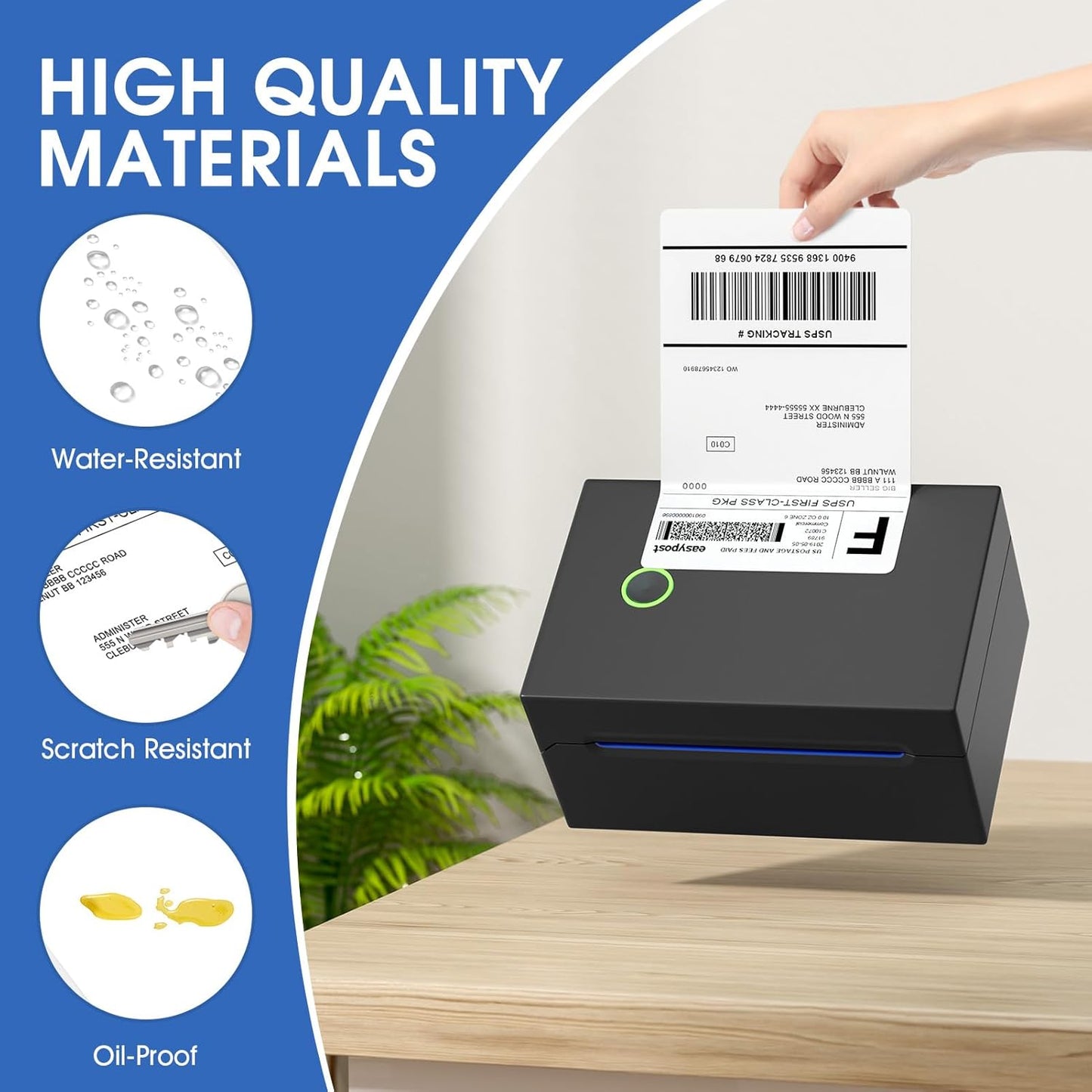 MaxGear 4" x 6" Direct Thermal Labels, 2000 Pcs/8 Rolls, Perforated White Shipping & Mailing Labels, Commercial Grade with Permanent Adhesive, Compatible with Most Thermal Printers