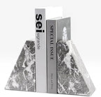 Marble Bookends for Heavy Books, Decorative Bookends for Shelves, Durable and by Karibiber