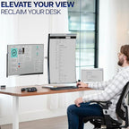 VIVO Dual Monitor Desk Mount, Heavy Duty Fully Adjustable Stand, Fits 2 LCD LED - Image 9