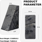 Karibiber Marble Bookends for Heavy Books, Decorative Book Ends for Shelves - Image 4