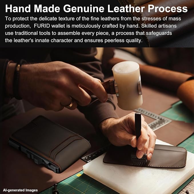 furid Genuine Leather Wallet for Men: Slim RFID Minimalist Wallets - Image 4