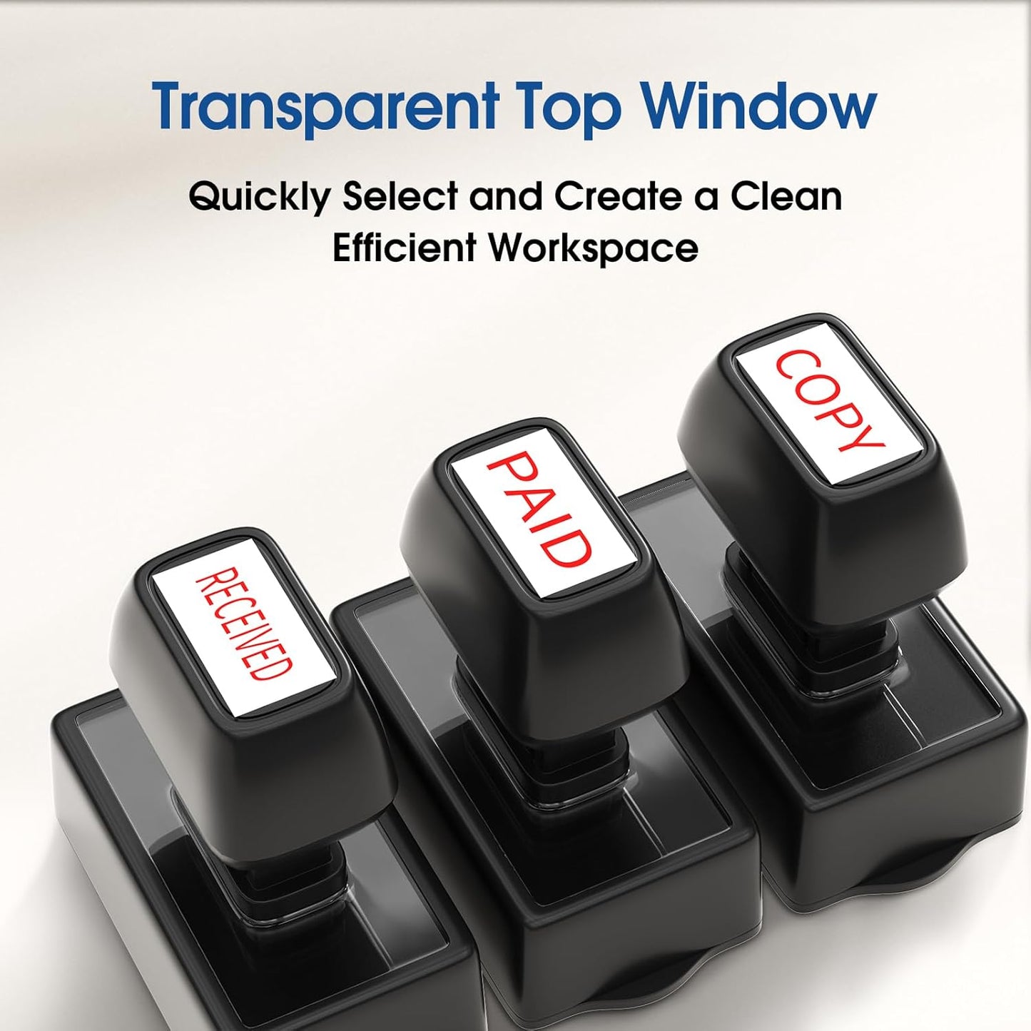 Paid Stamp Self Inking for Office, Accounts Payable, Retail Use, Business. Auto-Ink Technology, Clear & Continuous, Efficient Stamping - Bright Red Ink