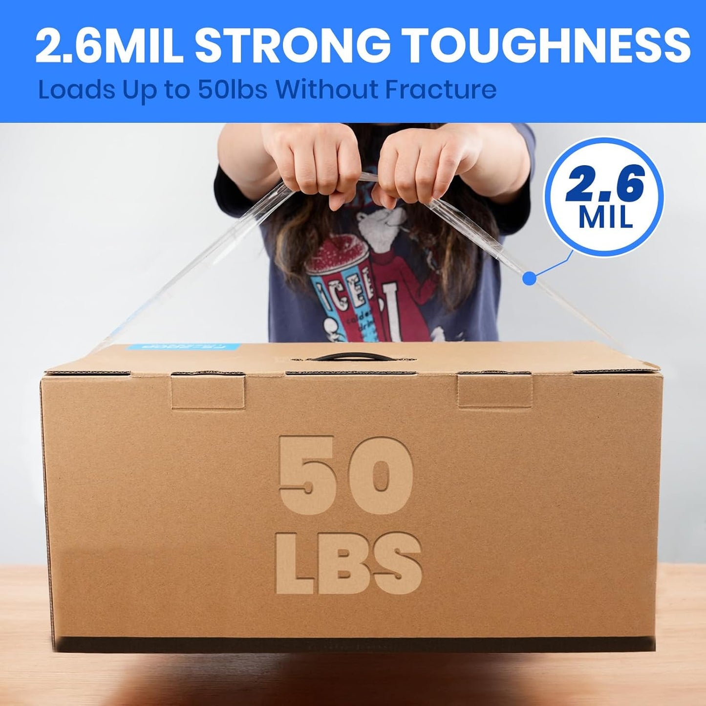 ADHES Packing Tape Shipping Tape Packaging Tape for Moving Boxes, 54.68yard Per Roll 1.88inch Width 2.6Mil Thickness