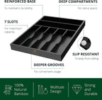 Luxury Bamboo Kitchen Drawer Organizer - Image 2