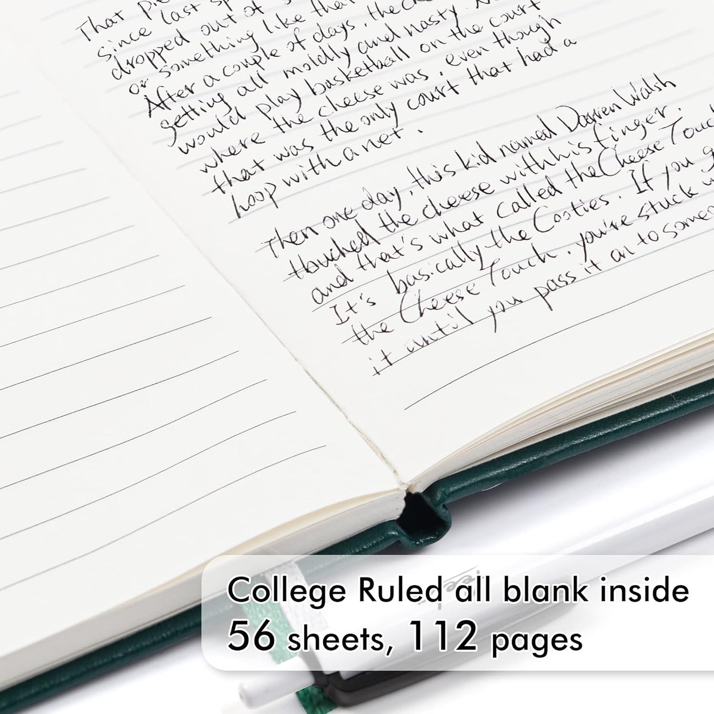 feela 15 Pack Pocket Small Notebooks Bulk, Mini Cute Notepads Hardcover College Ruled Lined Journals with Pen Holder for School Business Memos, with 15 Black Pens, 3.5”x 5.5”, A6, Dark Green