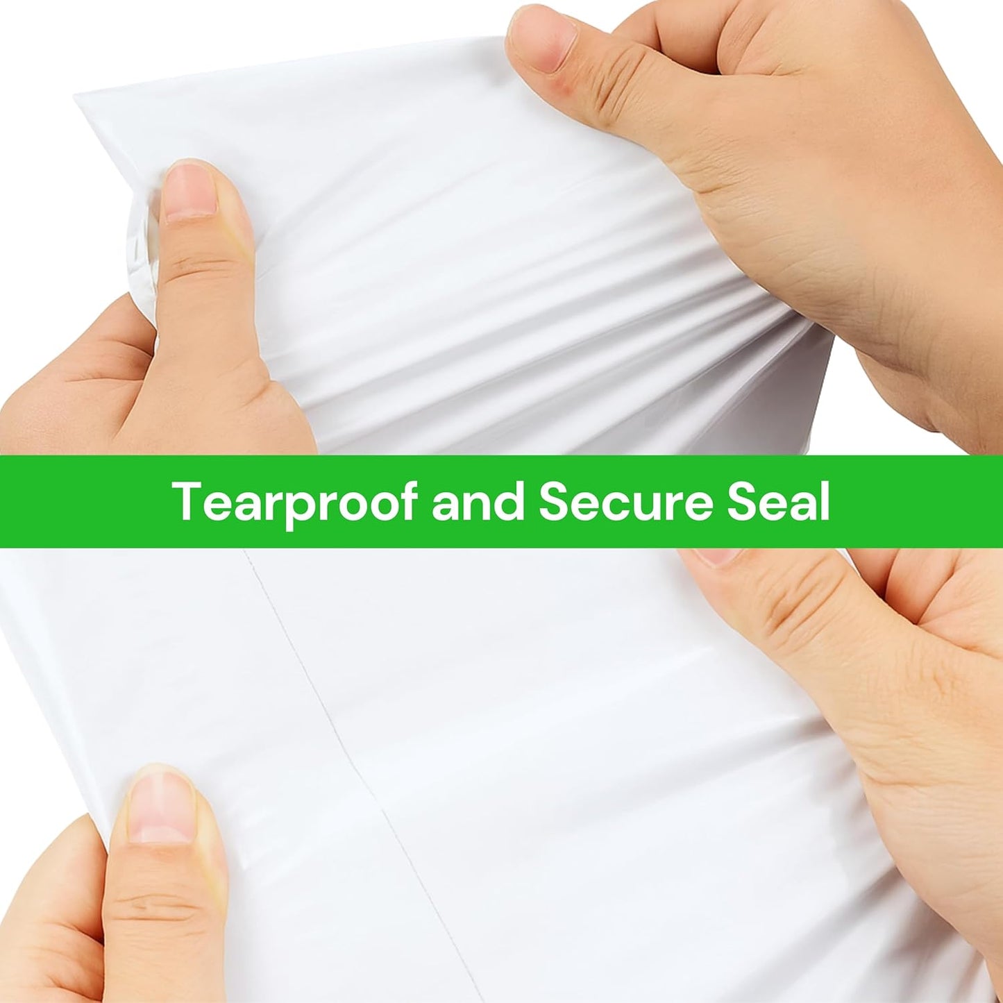 White Poly Mailers 12x15.5 Inch 100 Pcs, Self Adhesive Shipping Bags, Waterproof Poly Mailers, Glossy Finish, Packaging, Mailing Bags, Poly Bags for Shipping