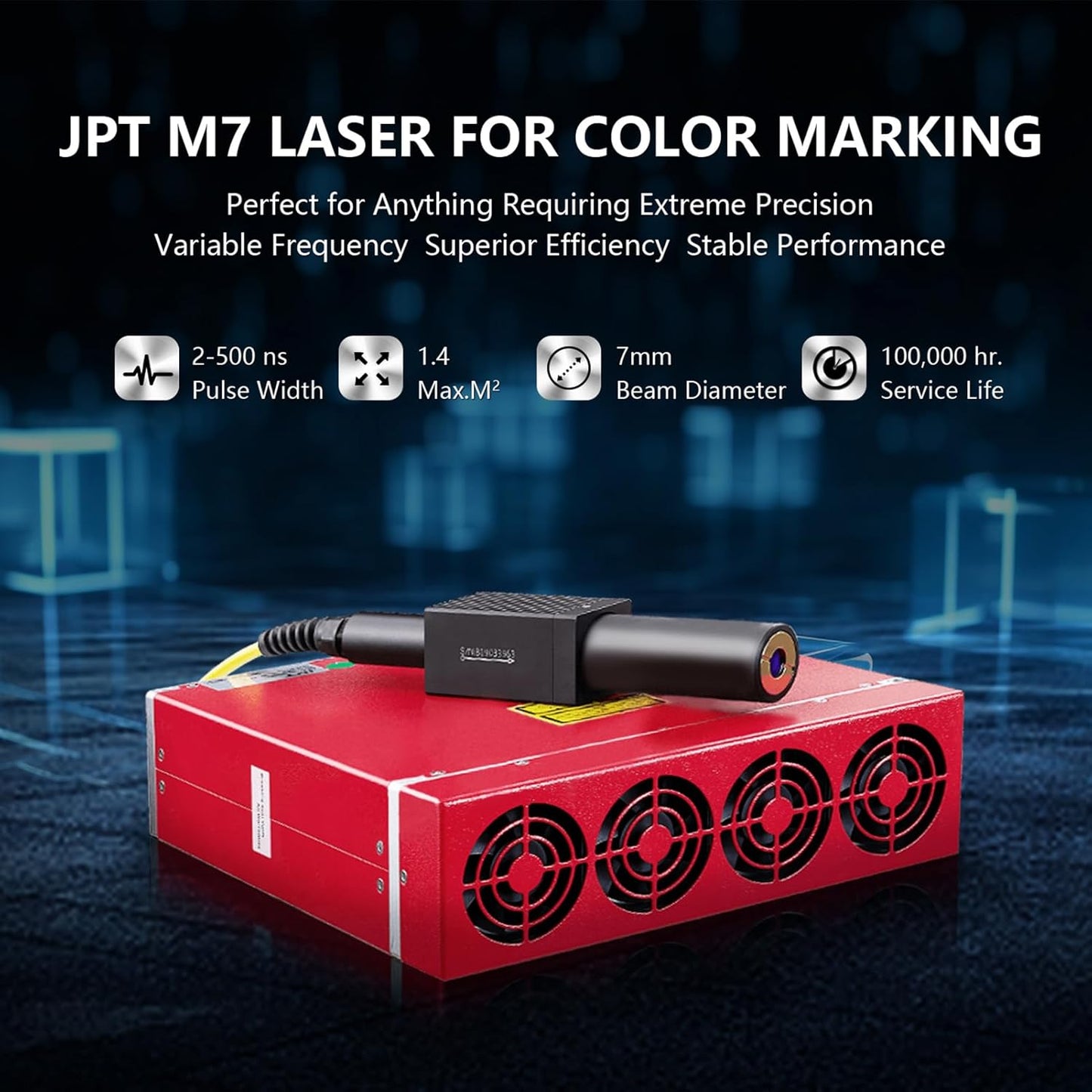 ComMarker B4 60W JPT Mopa Fiber Laser Engraving Machine,Support Lightburn Laser Engraver with 2Lens,2in1 Desktop Handheld Color Marking Machine for Stainless Steel,Tumbler