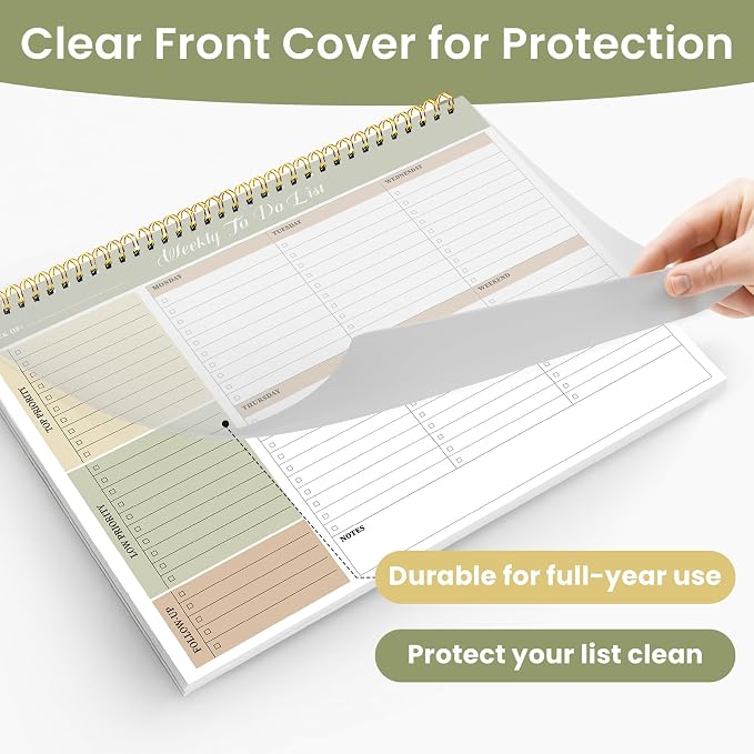 Weekly To Do List Notepad with 52 Undated Sheets（8.5"×11"）6 Pack - Image 4