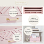 BLU MONACO | Pink Desk Organizers Wooden Mail Organizer - Image 6