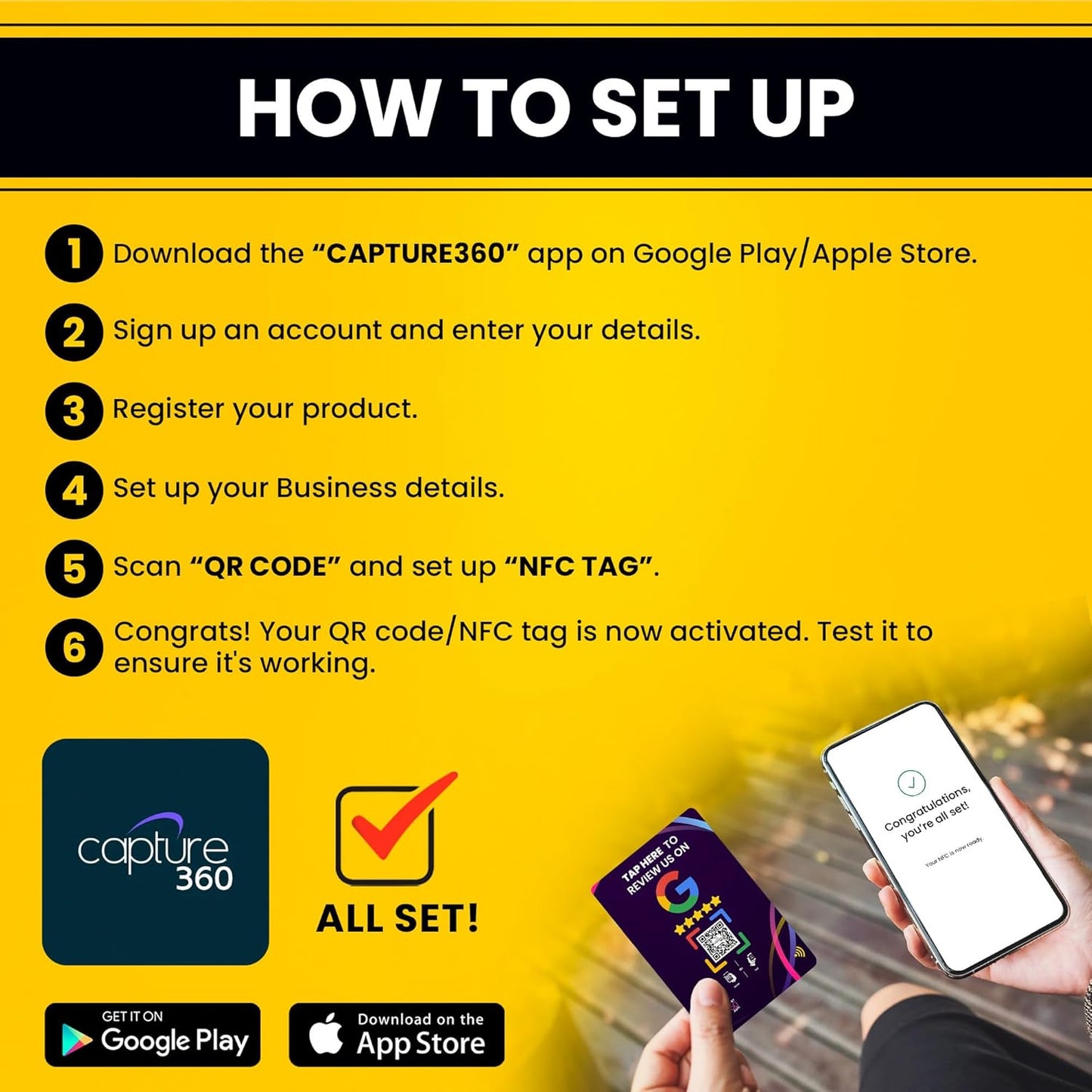 NFC Business Google Review Tap Card, Contactless, Enhances SEO, Saves Time, User-Friendly, Reusable, Boosts Online Presence & Encourages Business Feedback (Purple, 1-Pack Google Card)