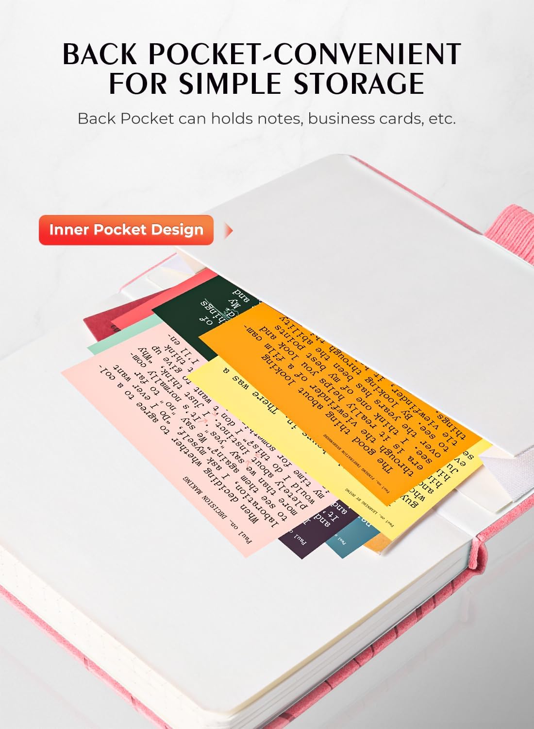 AISBUGUR Pocket Notebook, Small Notebook, 2-Pack Total 320 Pages,3.7" x 5.7" Pocket Notebook (2 Pack, Pink)