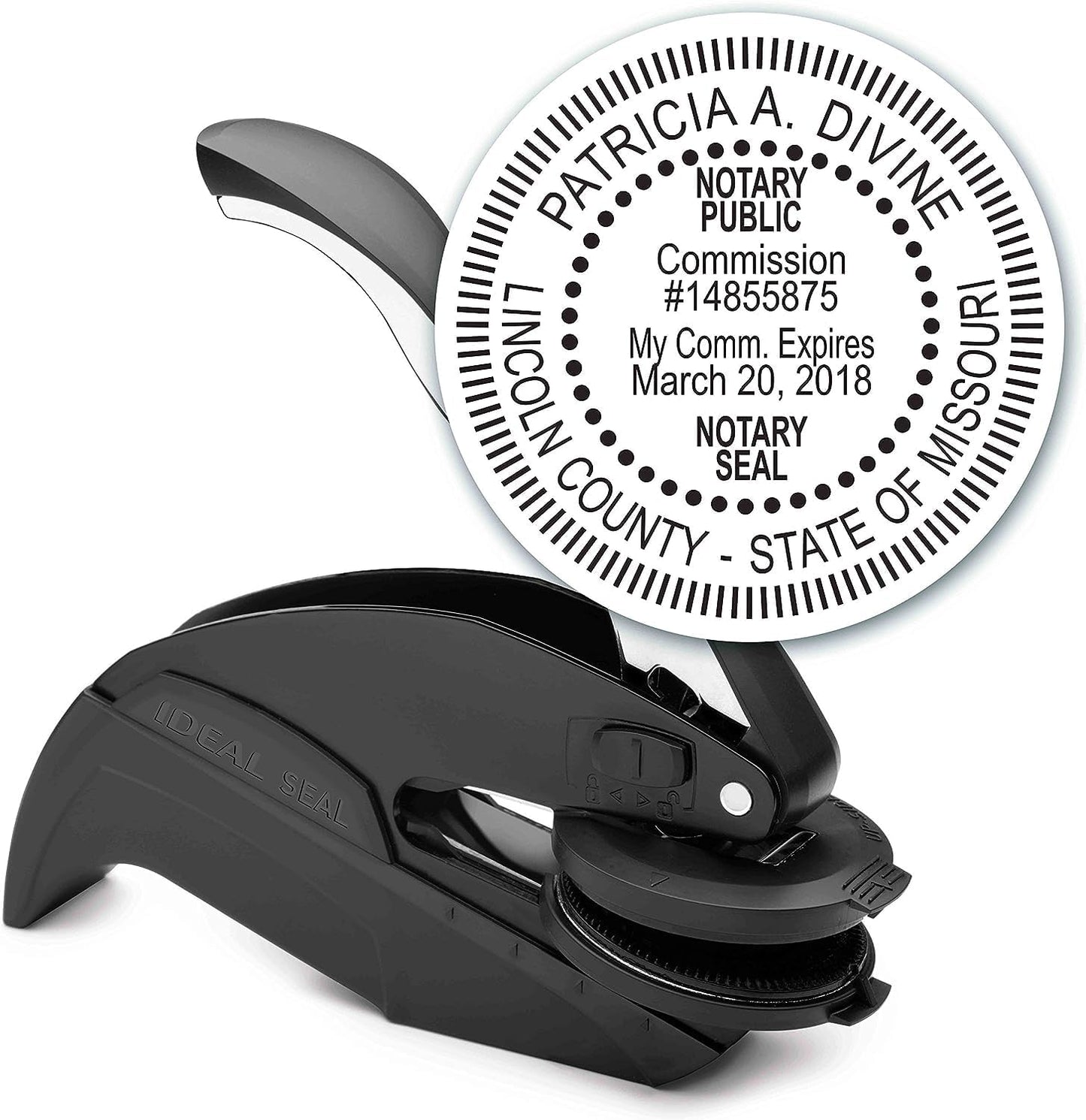 MaxMark Notary Seal Round Embosser for Missouri State - Includes Gold Burst Seal Labels (50 Count)