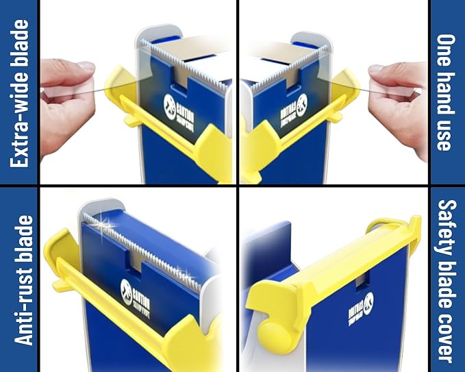 ICO by Excell Triple Premium Extra Wide Metal Multi-Rolls Desktop Tape Dispenser - Image 3