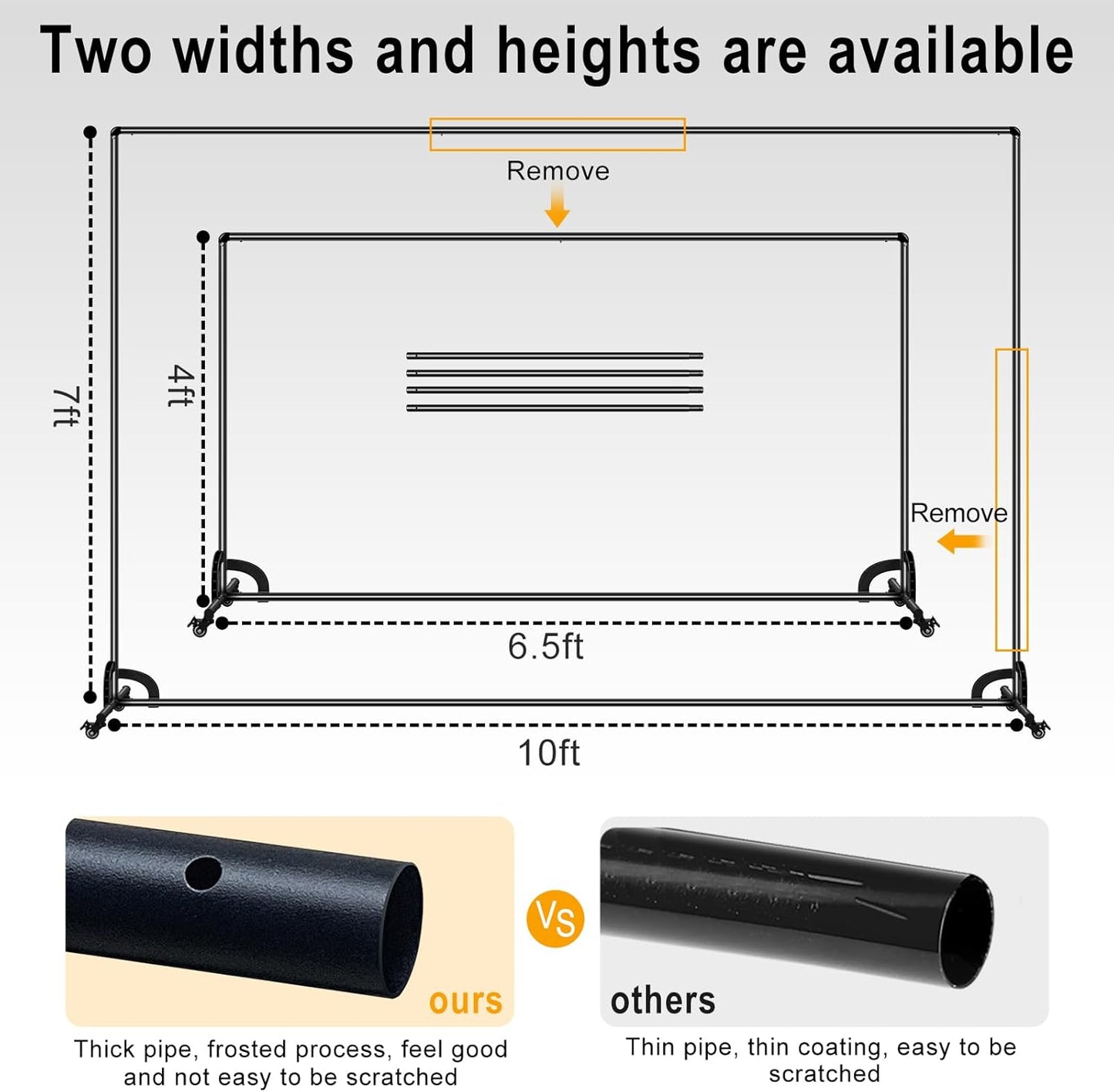 7x10ft Green Screen Backdrop with Stand,Movable Backdrop Stand with Wheels Greenscreen Background for Streaming,Studio Video Recording,Zoom Meeting,Party