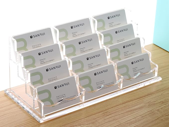 SANRUI Clear Acrylic Business Card Holder - Image 8