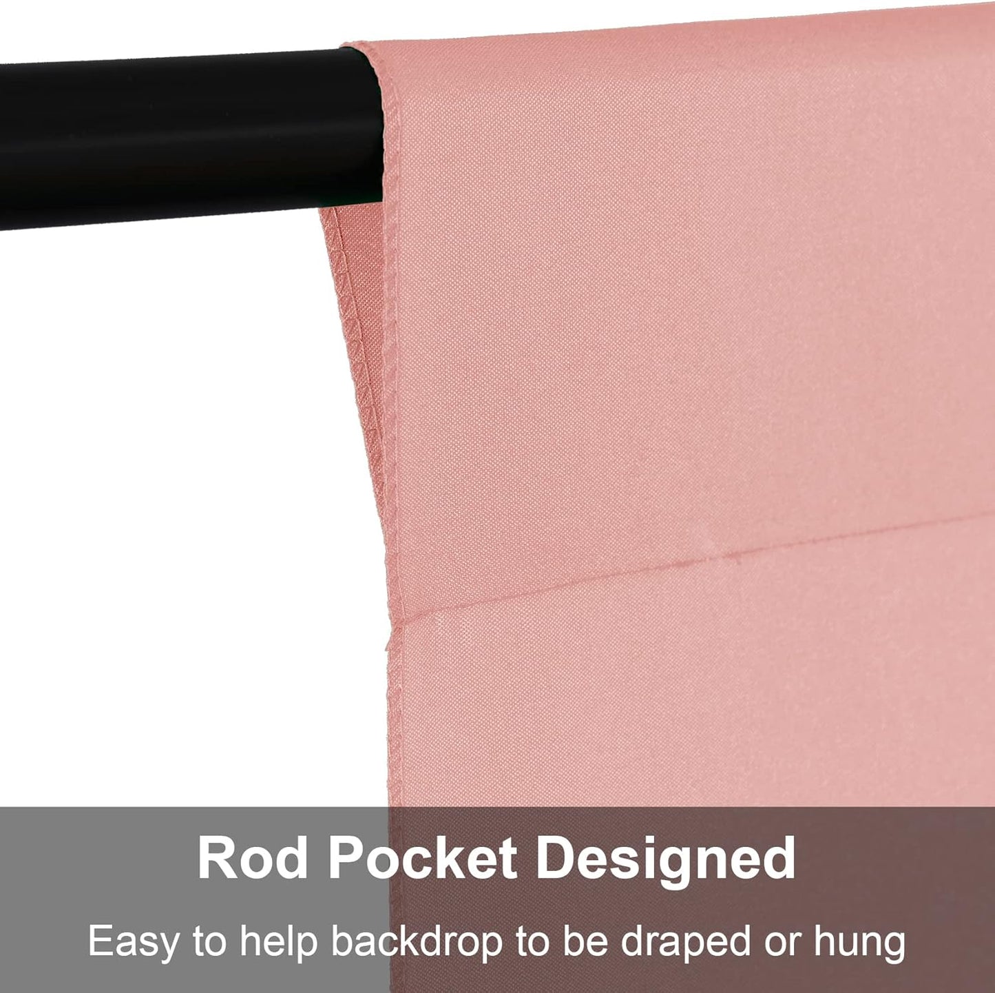 Joccun 10X10FT Light Pink Backdrop Background for Photography,Polyester Backdrop Curtain Background Screen for Photography,Photoshoot,Video Recording,Studio(10X10ft,Light Pink)