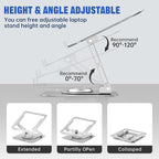 JOYEKY Laptop Stand for Desk, Adjustable Computer Stand - Image 4