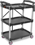 Wen Compact Foldable Service Utility Cart, Three Tier by WEN