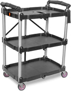 Wen Compact Foldable Service Utility Cart, Three Tier by WEN