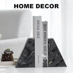 Karibiber Marble Bookends for Heavy Books, Decorative Book Ends for Shelves - Image 5