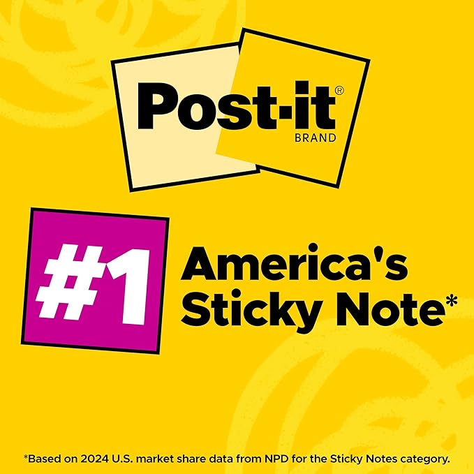 Post-it Notes, 4 in x 6 in, 2 Pack, 10 Pads, 100 Sheets per Pad, 1000 Sheets - Image 3