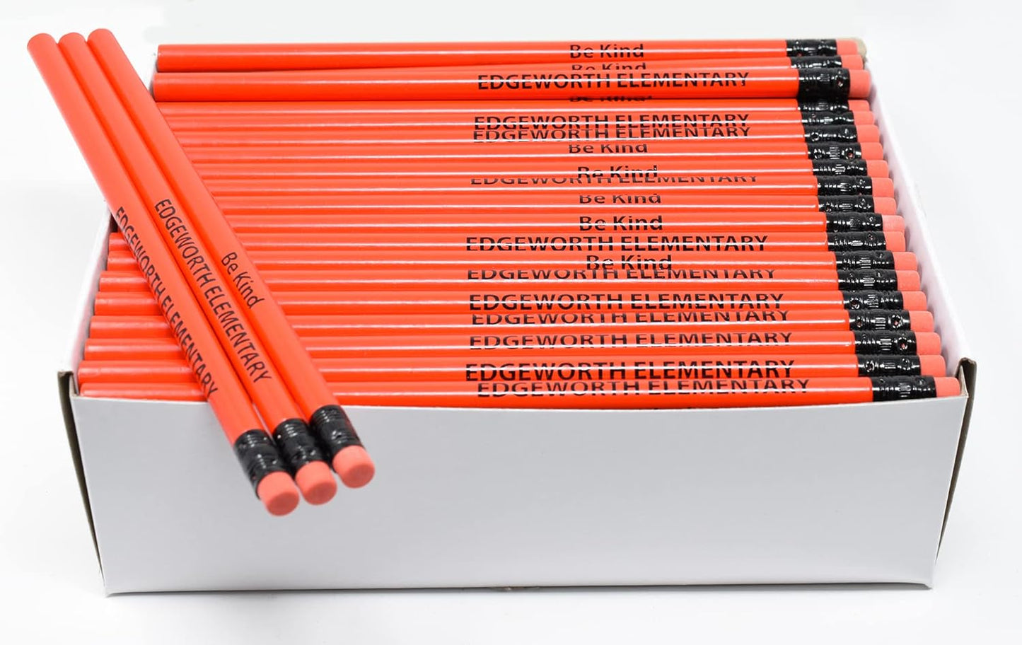 Pencil Guy Promotional Personalized Imprinted Neon Round Pencils 144 to a box
