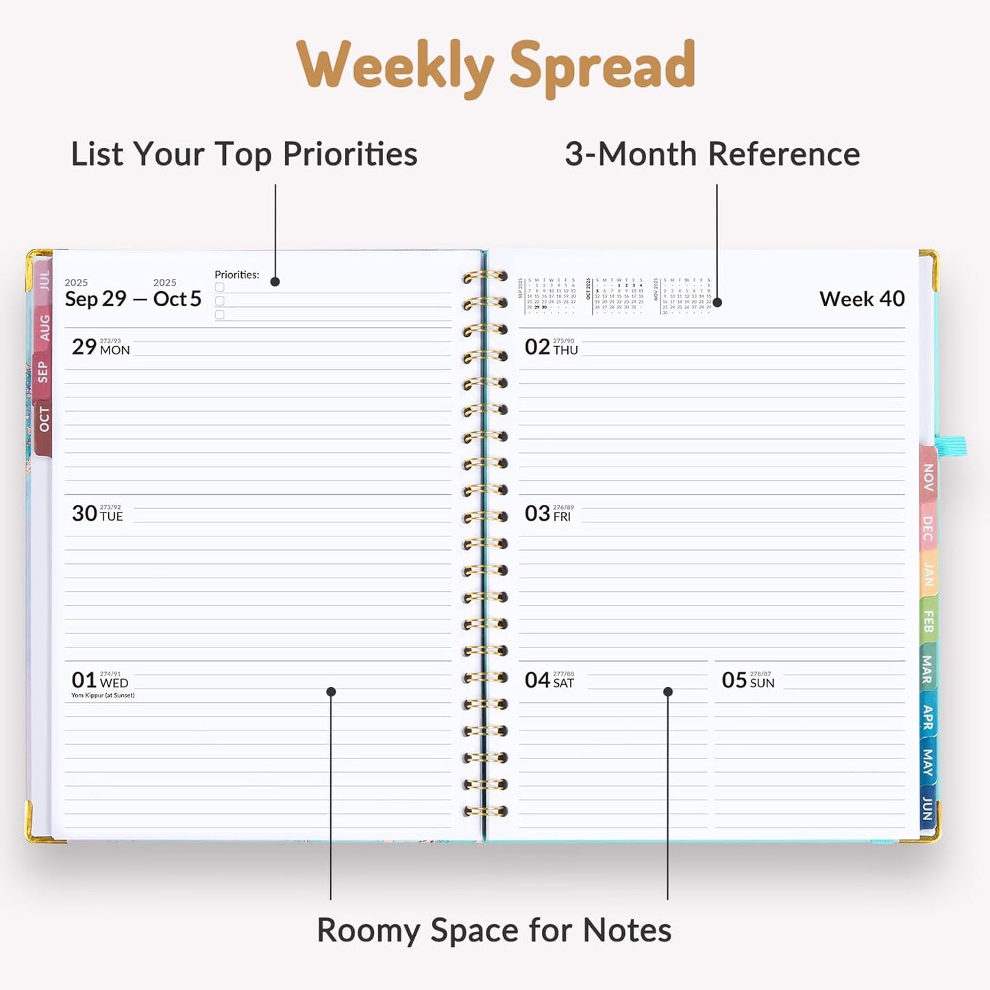 Forvencer Planner 2025-2026 for Women, Academic Year Monthly and Weekly Planner, July 2025 - Jun 2026, 8.5" x 11", Hardcover Student Teacher Planners Agenda Calendar Book with Tabs, Light Green