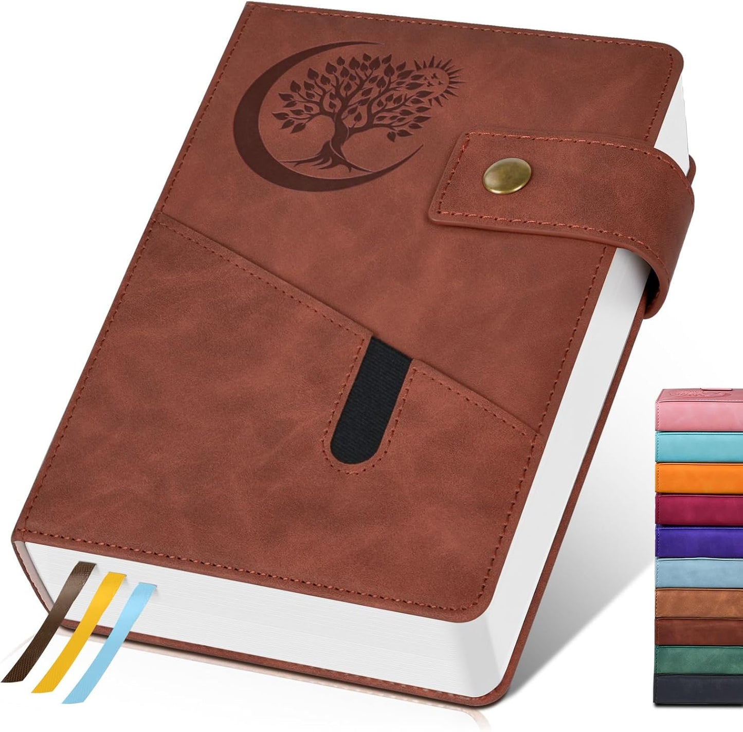 365 Page Thick Lined Journal Notebook for Men Women, A4 Large Leather Journals for Writing, Hardcover Notebooks for Work, School, Note Taking, Business, Travel Diary, College Ruled 8.5" x 11"