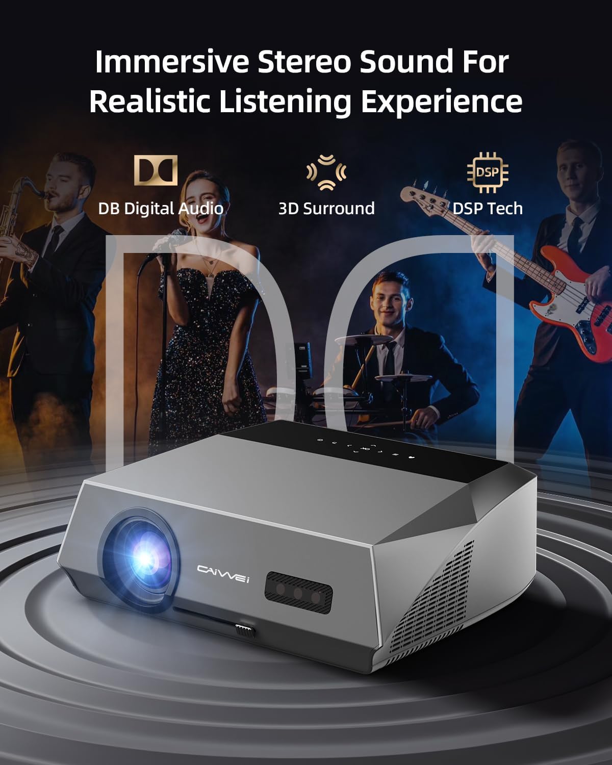 Smart LED 4K Projector Daylight HDR WiFi 6 Bluetooth Google TV, 1800ANSI Daytime Movie Gaming Projectors 4K Ultra HD Home Theater Ceiling with Auto Focus Keystone Zoom Airplay HDMI ARC USB Apps Dolby