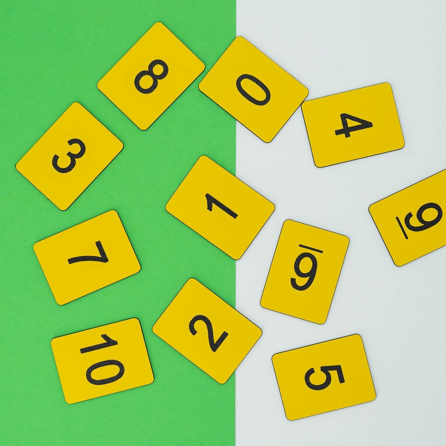 StayMax Rectangle Plastic Numbered Tags Number Disc Number Token (0-100, Yellow)