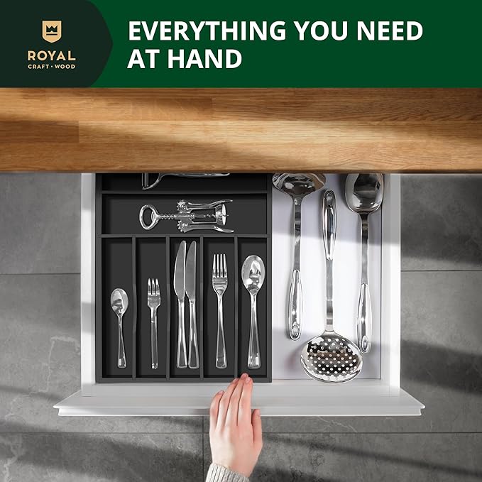 Luxury Bamboo Kitchen Drawer Organizer - Image 5