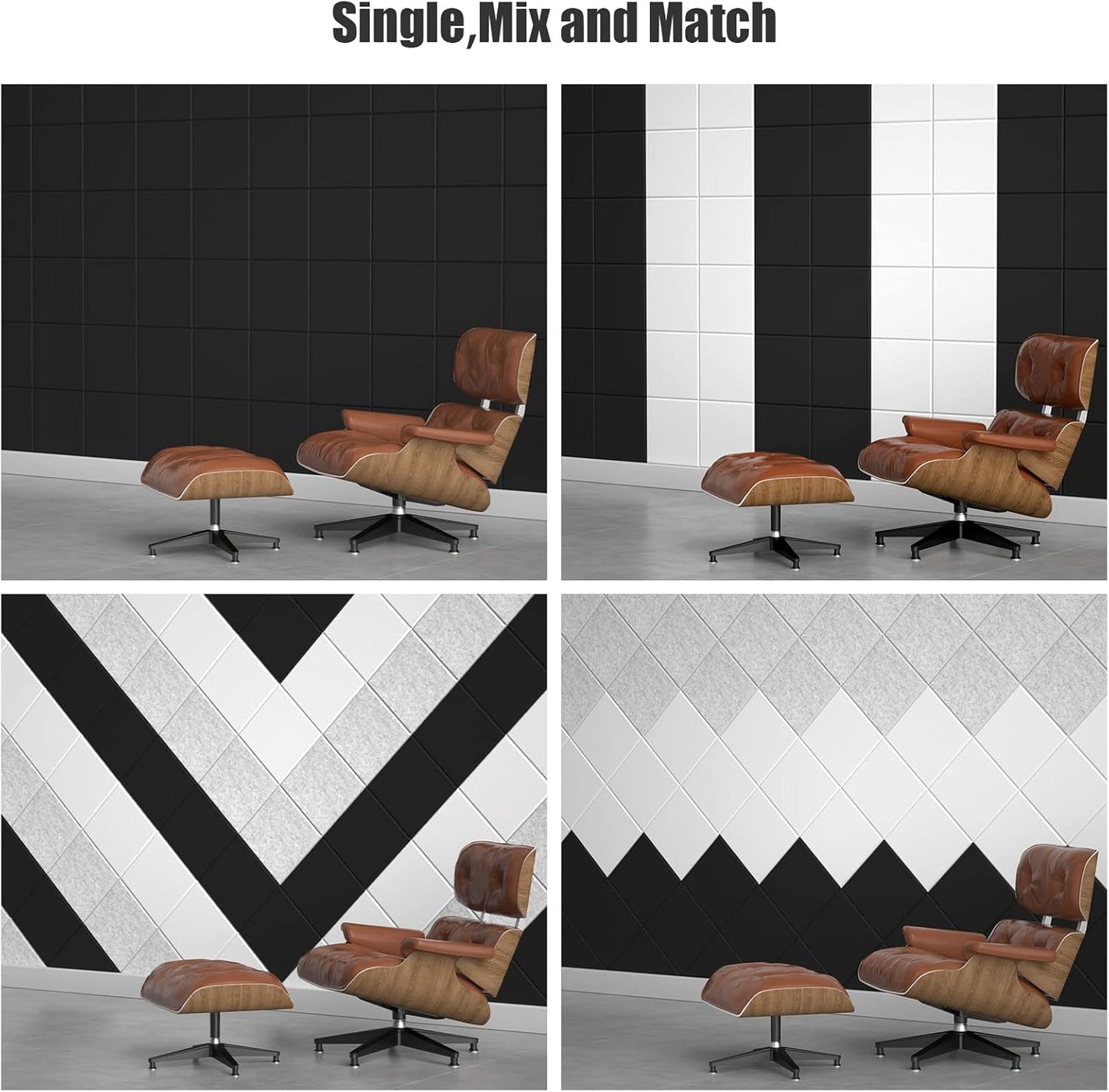 Sonicism 12 Pack Acoustic Wall Panels with Self-Adhesive, 12" X 12" X 0.4" Sound Proof Foam Panels, Decorative Soundproof Wall Panels, Sound Proof Absorbing Tiles for Home & Offices, White