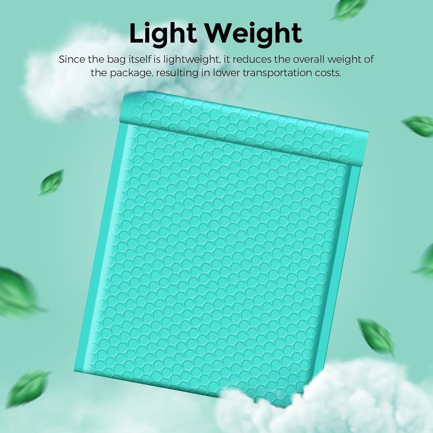 Metronic Bubble Mailers 8.5x12 500 Pack Teal Bubble Mailers Usable Size 8.5x11 Waterproof Thick Padded Envelopes Mailing Bubble Padded for Packaging, Makeup, Mailing, Shipping, Small Items Supplies