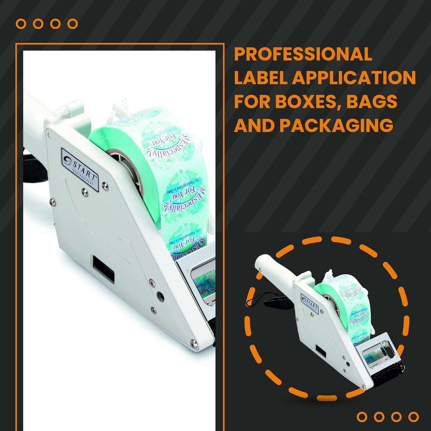 Start International - LAP65-60 - Label Dispenser - Manual Label Applicator - Handheld Die Cut Small Labels Tool - 1-2.36 Inch - Narrow Width