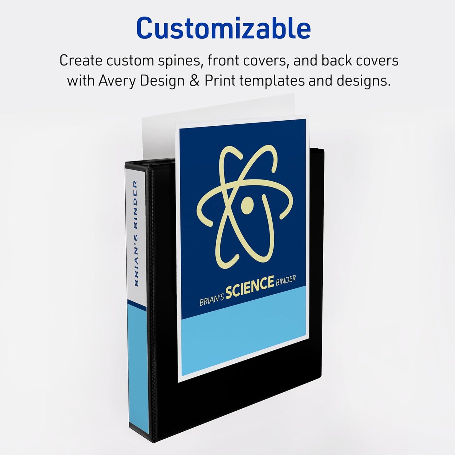 Avery Durable View 3 Ring Binders, 1.5 Inch Slant Rings, 375-Sheet Capacity, Assorted Dark Colors, 4-Pack (05622) – for School, Office, Teachers, Classrooms & Home Organization