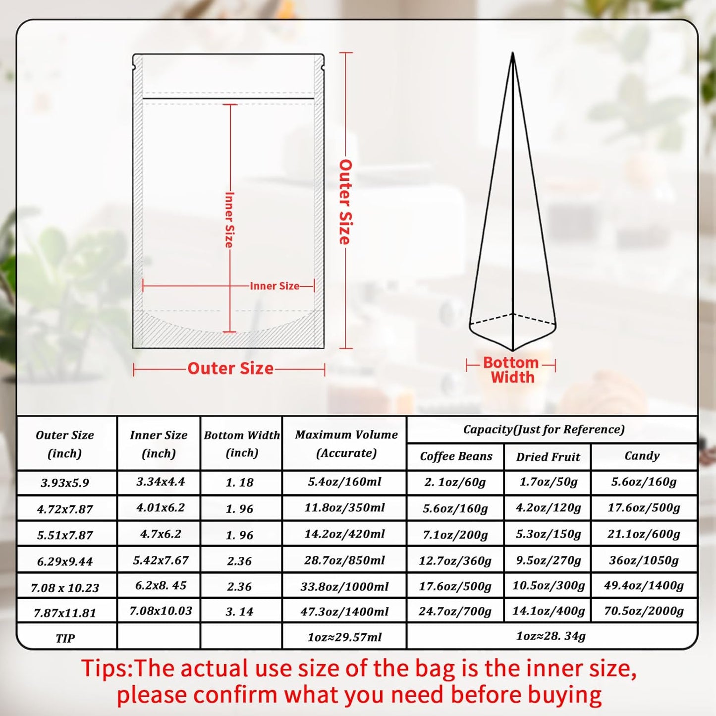 100 PCS Resealable Bags, Stand Up Kraft Bags with Window Clear Front Pouches, Zipper Lock Food Storage Bags 4.72×7.87 Inch Reusable Sealable Bags for Packaging