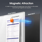 MaxGear Glass Whiteboard Wall Mounted, Frameless Magnetic Dry Erase Board - Image 6